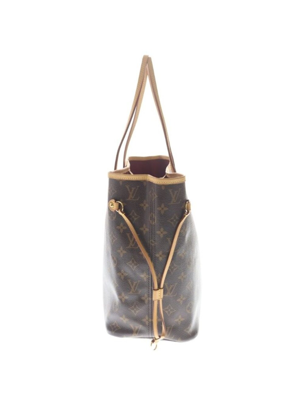 Louis Vuitton Monogram Neverfull MM Tote Brown Leather Gold - Picture 3 of 6